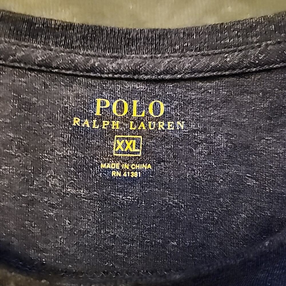 Polo Ralph Lauren Men's Heather Blue Long Sleeve Pocket Tee Shirt Size 2XL - Picture 3 of 10